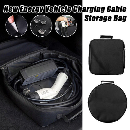 Car Boot Charging Cable Storage Bag Case Organiser For EV Charge Cable Container