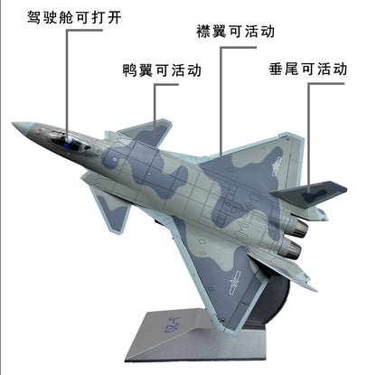 1:48 45CM China J-20 Stealth Fighter Jet Plane Diecast Military Aircraft Model