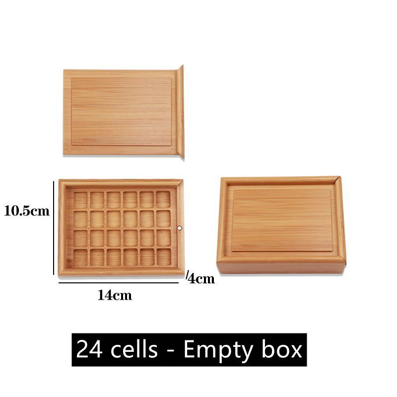 Watercolor Paint Box 24-36Cells Wooden Empty Push-Pull Flip Painting Palette Kit