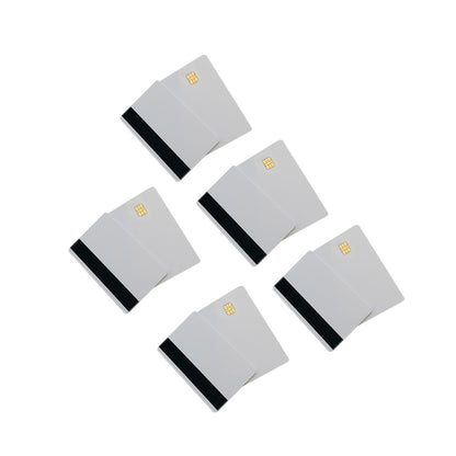 10* Blank Smart Card Sle4442 Chip W/Magnetic Strip Hico 3 track Sublimation PVC/