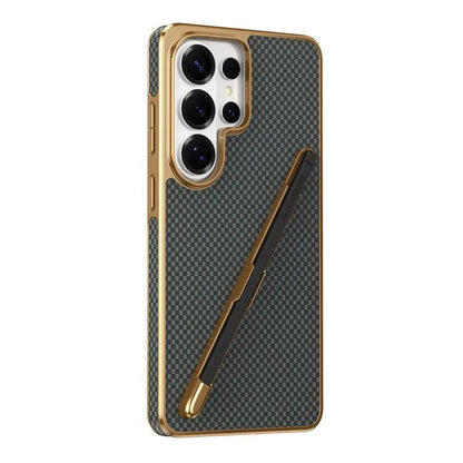 Back Cover for Samsung S24 Ultra/S25/S26 Carbon Fiber Texture Mobile Phone Case