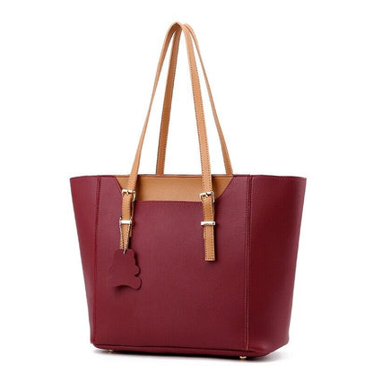 2PCS Women's Ladies Handbag Big Shoulder Messenger Tote Crossbody Bags Purse