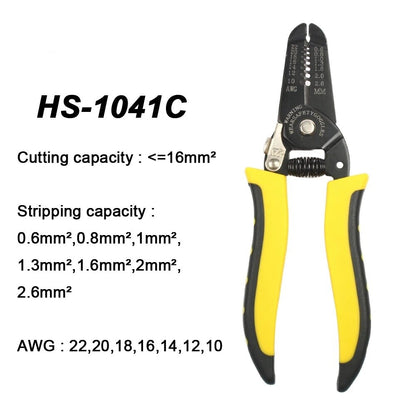 HS-1041C Stripping Wire Tool MINI Pliers Cutter Cable Tools 10-22AWG 0.6-2.6mm2