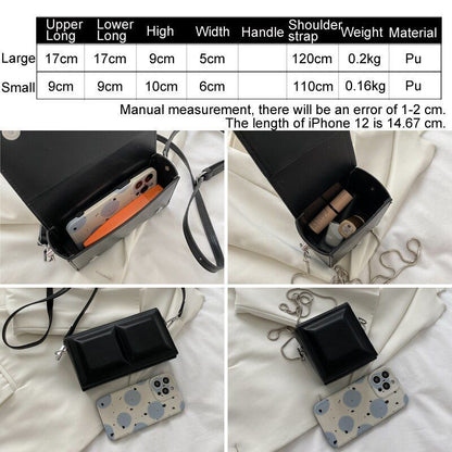 Crossbody Bag Casual Shoulder Bag Solid Color Messenger Bag 17*9*5 CM /9*10*6 CM