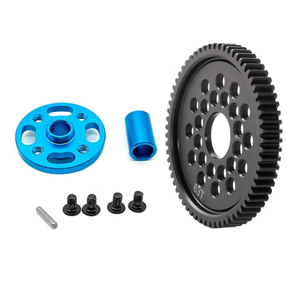 RC Gears High-Speed Metal Gear Aluminum Kit for TAMIYA TT-02 RC Crawler Car 63T