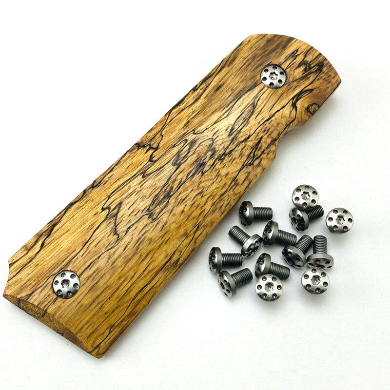 4* CNC 416 Stainless Steel Custom Screws with T8 Torx Keys For 1911 Grips Model