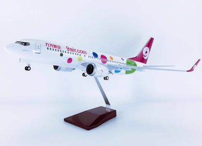 1:85 47CM 9air BOEING 737 MAX Passenger Airplane Landing gear Resin Plane Model