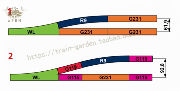 1/87 Train Track Model Accessories G239 Straight Track Subgrade Track