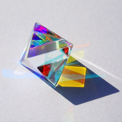 Prism Glass Cube Hexahedral Optical Color Clear Prisma Photography Decor 18-20mm