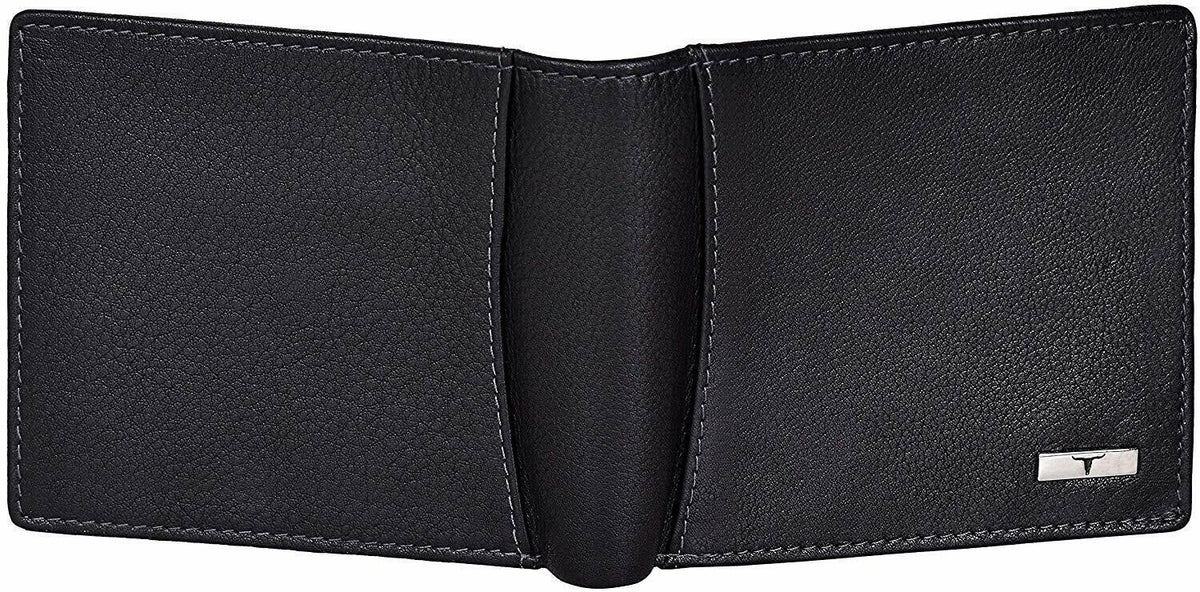 New Men's Black Colour Leather Bi-fold Wallet Gift Item