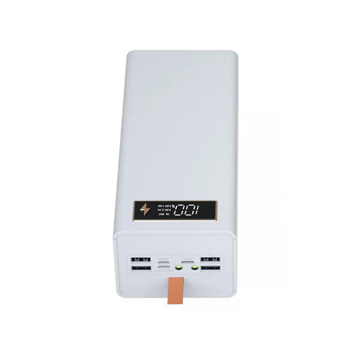 White Detachable Battery Case LCD Display Power Bank Shell Charger Box A
