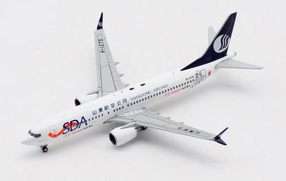 JC Wings SDA Shandong Airlines B737-8MAX B-1275 1：400 plane Pre-builded Model