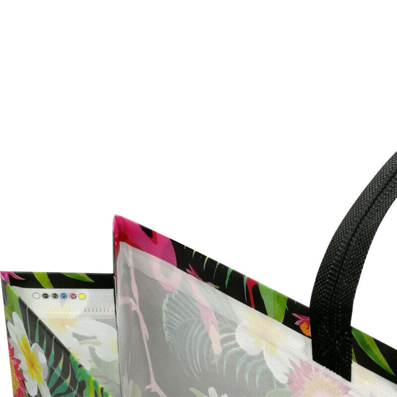 Reusable Shopping Bag Pouch Travel Flamingo Printed Non-woven Fabric Folding Bag