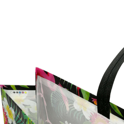 Reusable Shopping Bag Pouch Travel Flamingo Printed Non-woven Fabric Folding Bag