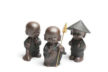 Yixing Zisha Tea Pet House Warming Gift Study Decoration Handmade Monk Statue