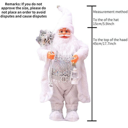 Christmas Ornaments 30-45cm Large Santa Claus Dolls Standing Figurine Home Decor