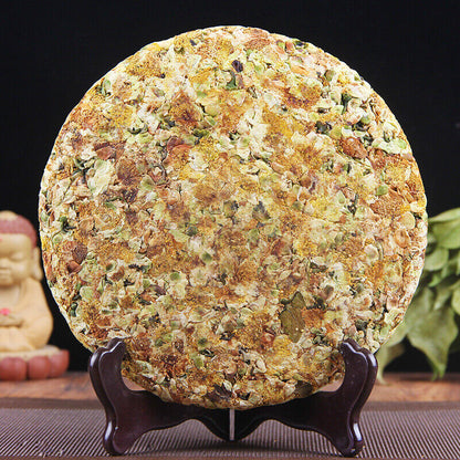 357g Pu-erh Tea Cake Raw Tea 357g Tea Flower Pu-erh Cake 谷花普洱茶饼生茶 茶花普洱饼大雪山茶区普洱茶叶