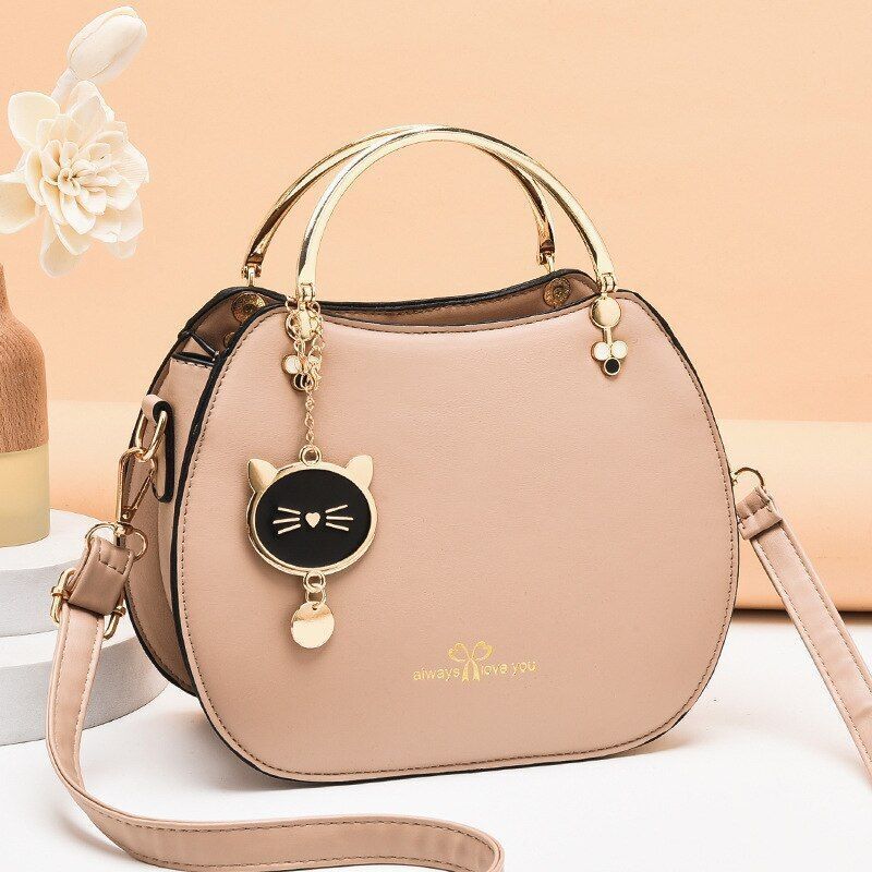 Tote Bag Synthetic Leather Handbags Small Crossbody Purses Polyester Shell Shape