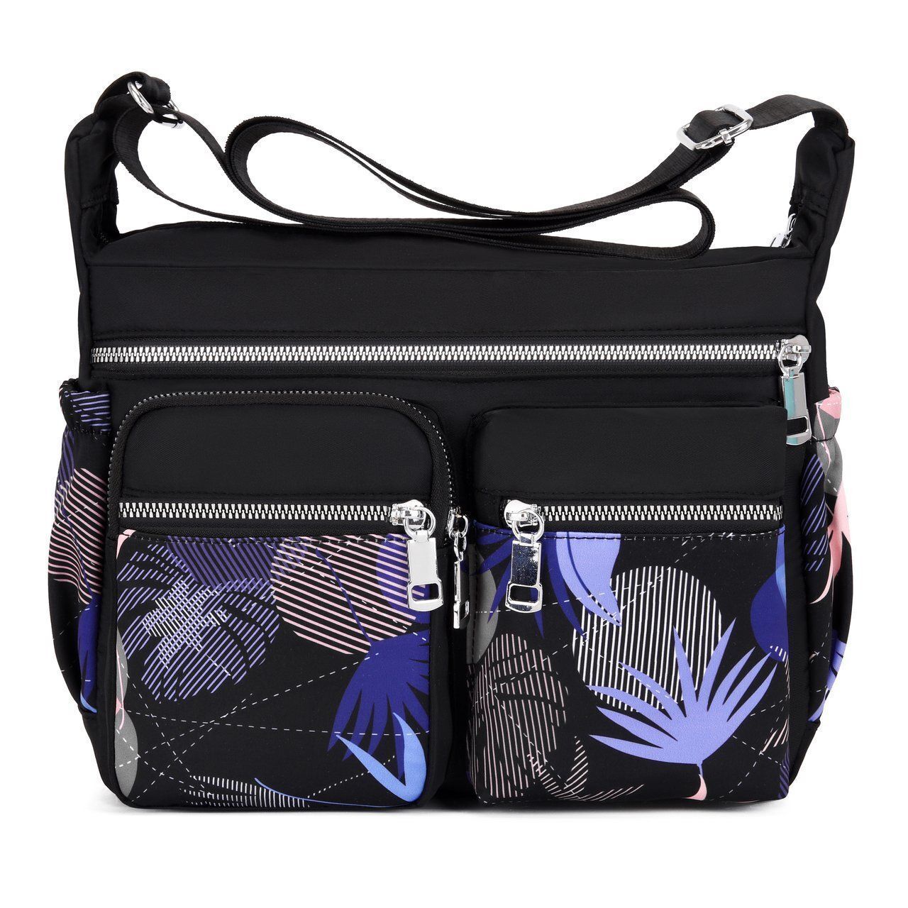 Crossbody Bag Waterproof Nylon Flower Shoulder Messenger Casual Ladies Handbag