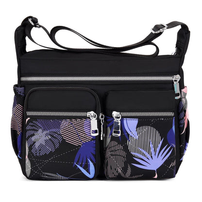 Crossbody Bag Waterproof Nylon Flower Shoulder Messenger Casual Ladies Handbag