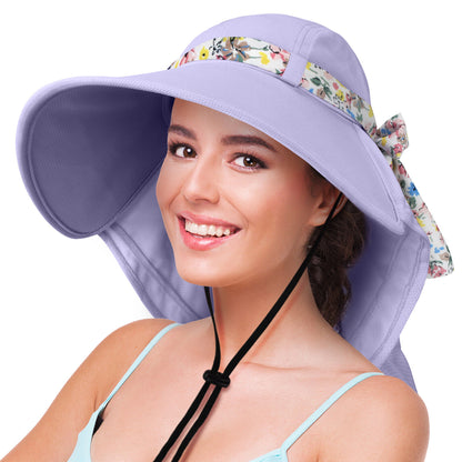 Men Women Wide Brim Sun Hat Breathable Bucket Summer Fishing Cap UV Protection