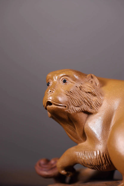 chinese yixing zisha handmade Monkey tea pet LingHouXianRui decoration DuanClay