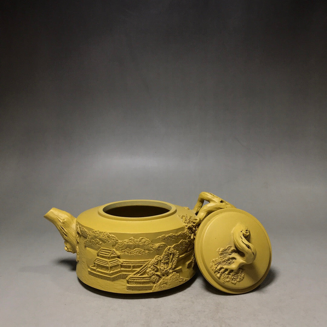 Tea Pot 220ml Chinese Yixing Zisha Clay Handmade Exquisite Teapot Landscape Set