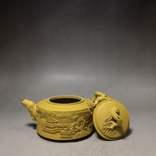 Tea Pot 220ml Chinese Yixing Zisha Clay Handmade Exquisite Teapot Landscape Set