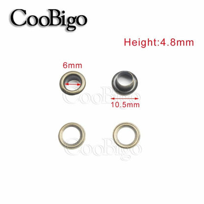 100Set Antique Brass Eyelets Grommets Camping Tent Awnings Canvas Canopy Outdoor