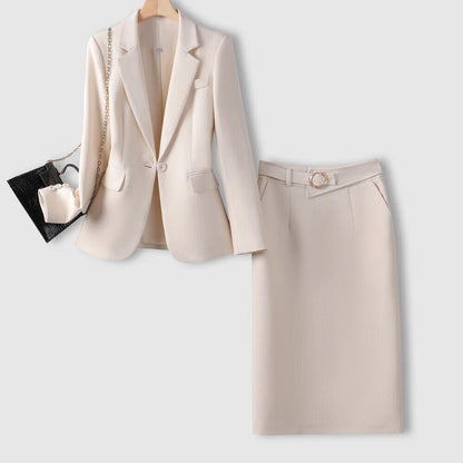 Outfits Women, Blazer Skirts Suit Office Uniform Jacket Skirts 2-Piece Set