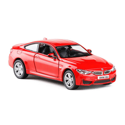 1/36 BMW M4 Model Car Diecast Toy Vehicle Toys for Boys Kids Gifts Doors Open