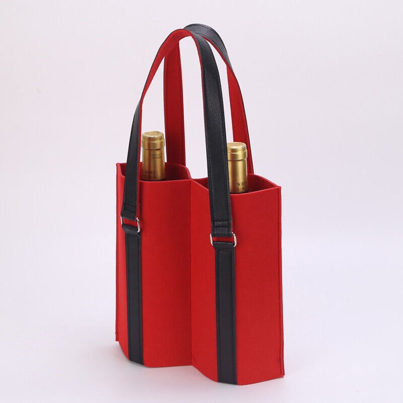 Wine/beer Bag Felt Beer Wine Protective Handbag Storage Bag Portable Carrier