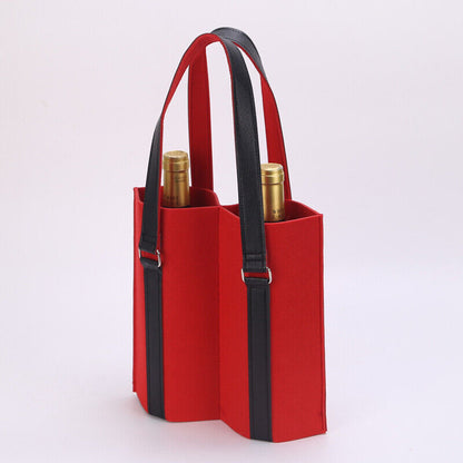 Wine/beer Bag Felt Beer Wine Protective Handbag Storage Bag Portable Carrier