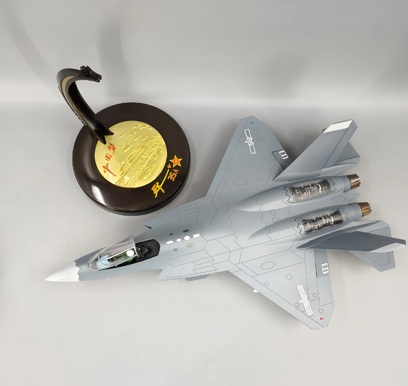 1:24 59CM J-35 Carrier-based Fighter Jet Plane Diecast Military Aircraft Model