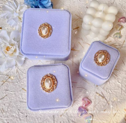 Jewelry Box Vintage Velvet Ring Pendant Bracelet Necklace Display Organizer Gift