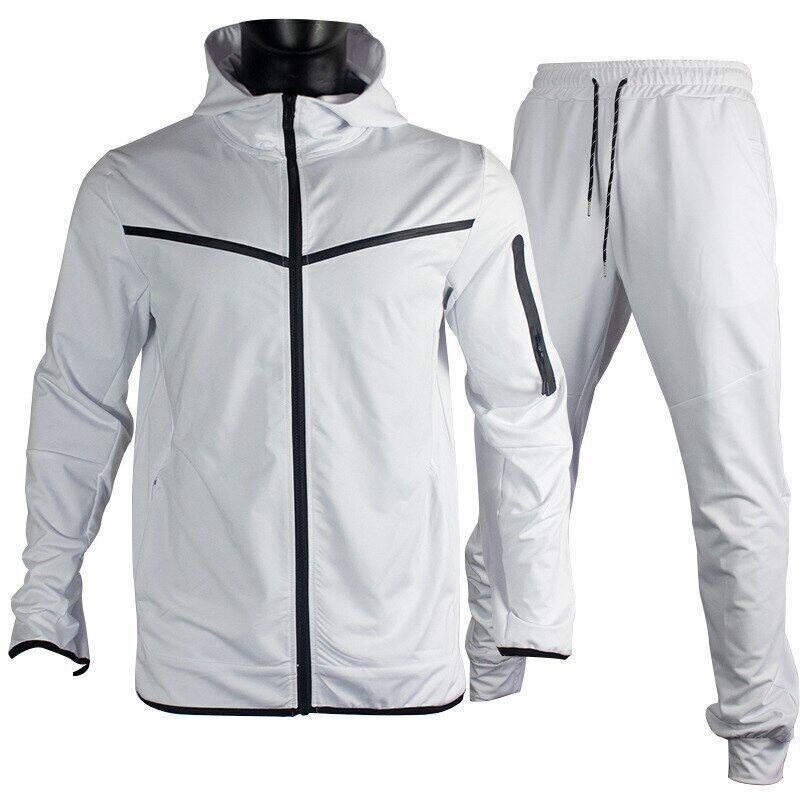 Hoodies Sweatpants 2Pieces Set Men Tracksuit Tops Joggers Pants Set Mens Suit