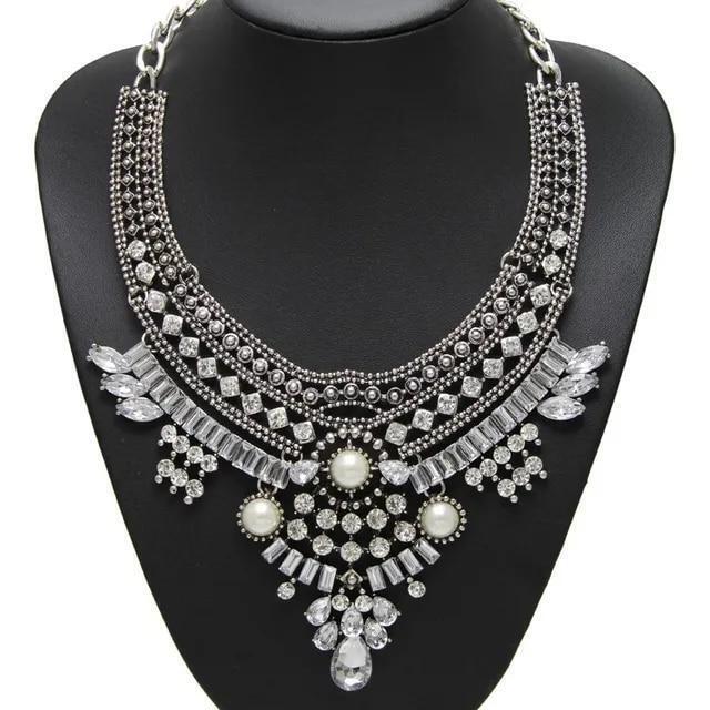 Bohemian Necklace Vintage Choker Ethnic Statement Large Collar Pendant Gypsy