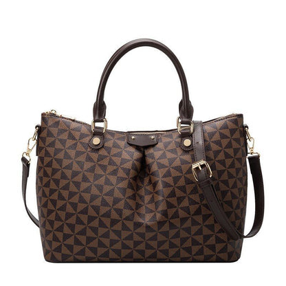 Large Handbag Women's Shoulder Bag Underarm Tote Purse Vintage Plaid Pouch 1 PC