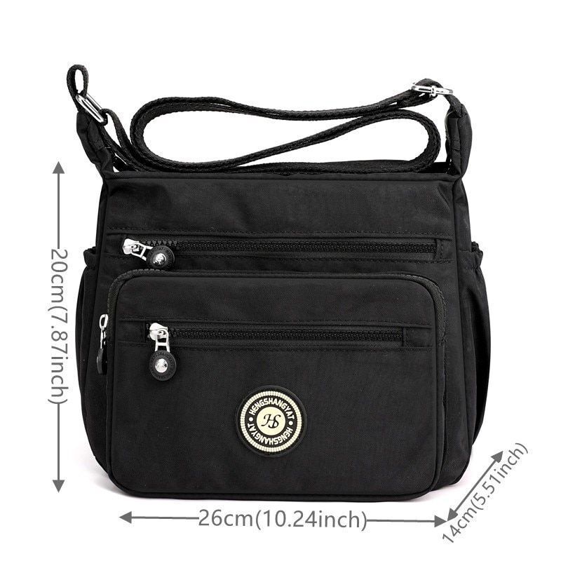 Handbag Nylon Single Shoulder Shell Bags Crossbody Travel Shopper Purse Purple
