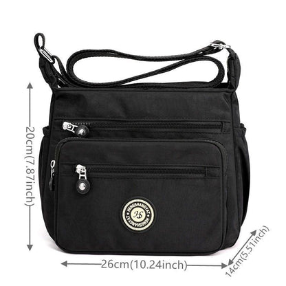 Handbag Nylon Single Shoulder Shell Bags Crossbody Travel Shopper Purse Purple