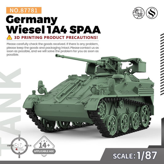 SSMODEL SS87781 1/87 Military Model Kit Germany Wiesel 1A4 SPAA