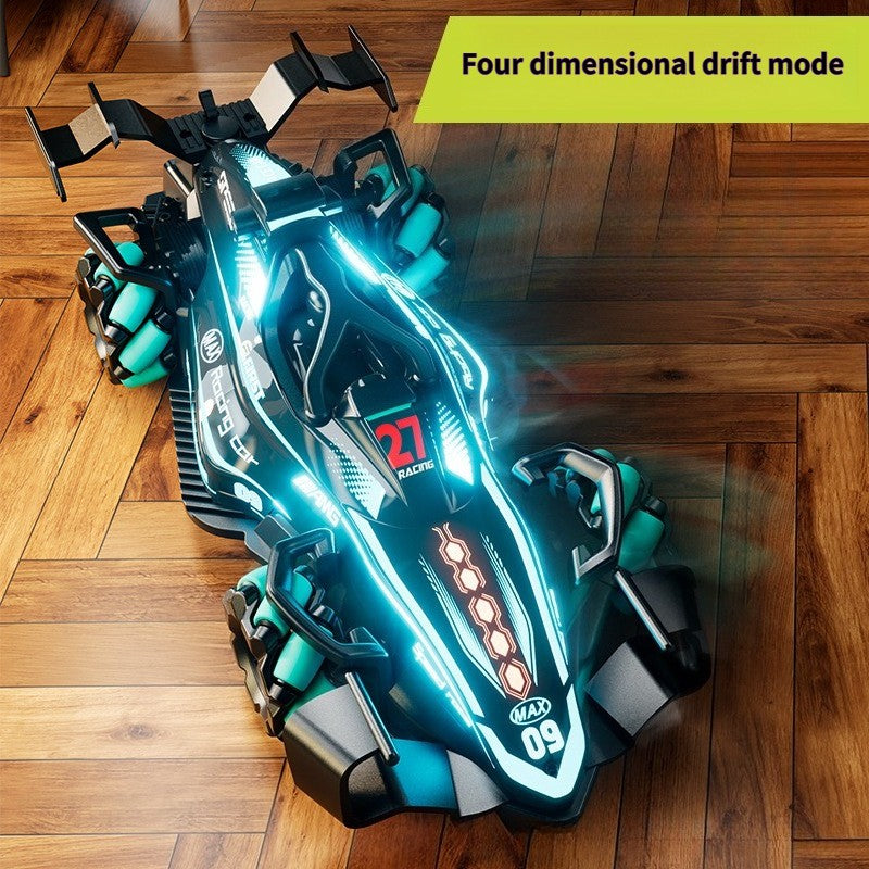 Remote control stunt drift 4WD light spray gesture induction children's toy car