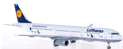 1:200 Hogan Lufthansa AIRBUS A321 Passenger Aircraft ABS Plastic Plane Model