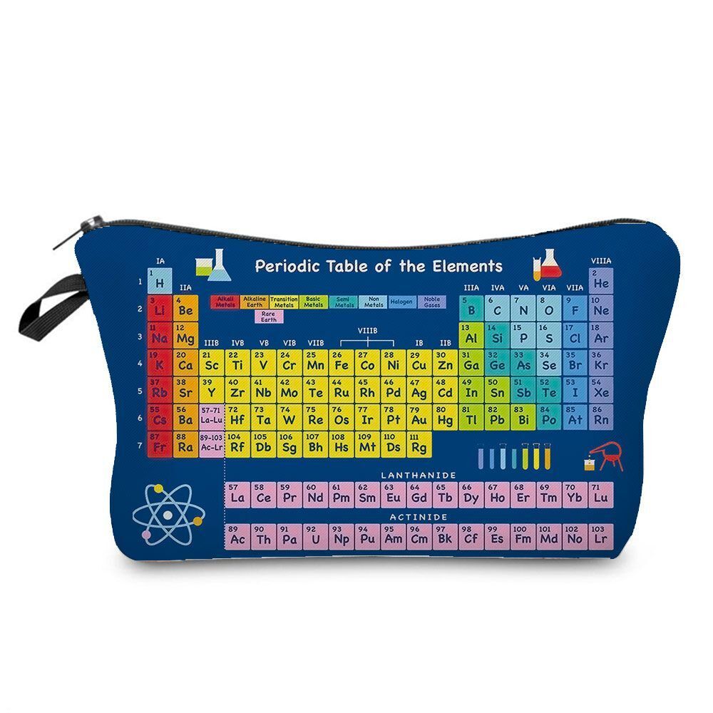 Natural Science Printed Student Pencil Case Teacher Cosmetic Storage Toilet Bag