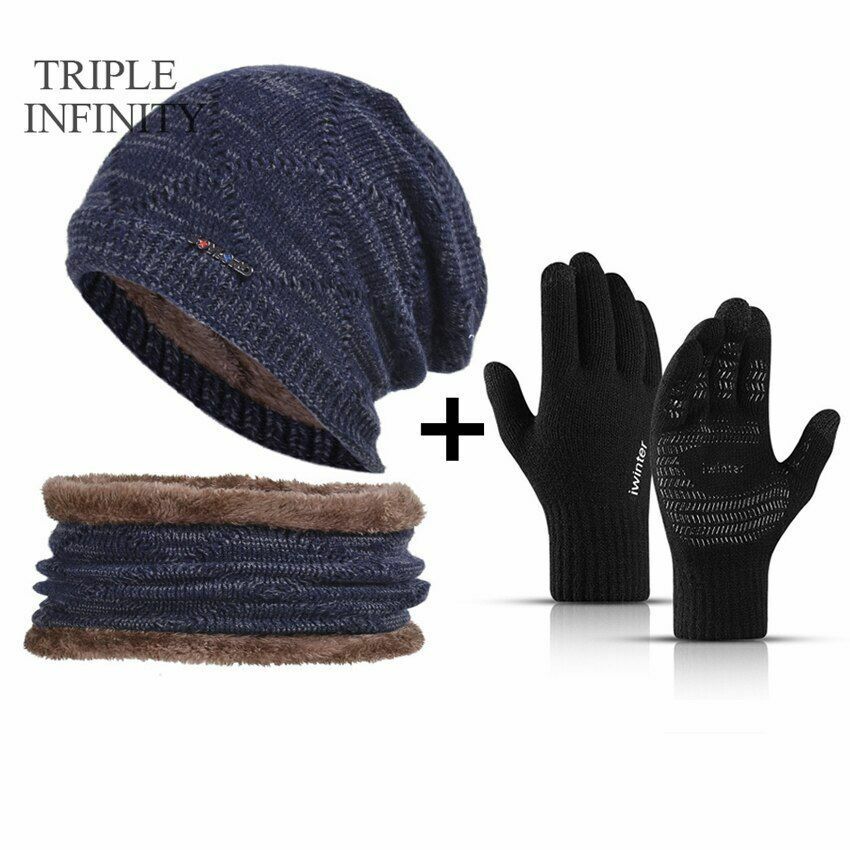 Winter Hat Beanies Knitted Warm Suit Skiing Cycling Beanie Soft Bonnet Baggy Cap