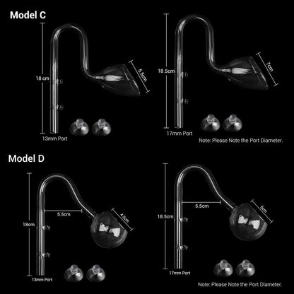 Skimmer Glass Lily Pipe Spin Surface Inflow Outflow 13/17mm Aquarium Water Tank