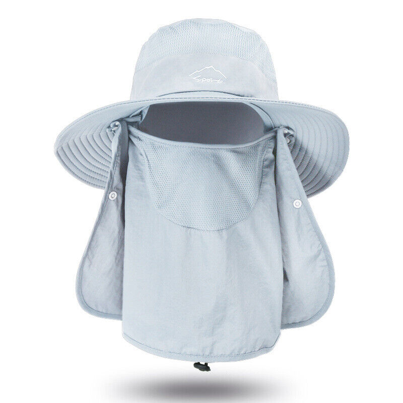 Unisex UV Protection Face Neck Cover Sun Hat Sport Breathable Hiking Fishing Hat