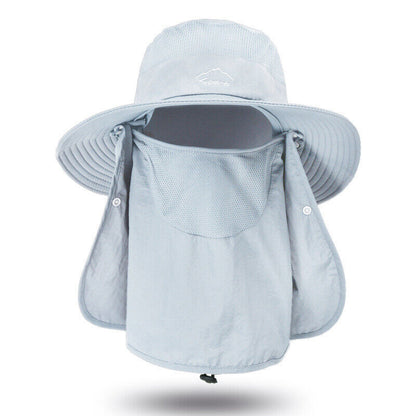 Unisex UV Protection Face Neck Cover Sun Hat Sport Breathable Hiking Fishing Hat