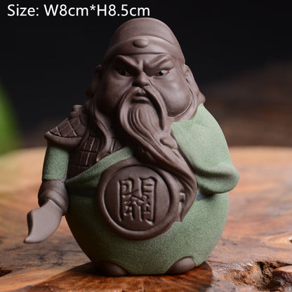 Chinese Handmade Tea Pet Statue Historical Figurine Monk Tea Play Yixing Zisha