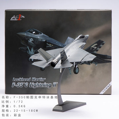 1:72 AF1 US NAVY Lockheed Martin F-35C Lightning II Fighter Diecast Plane Model